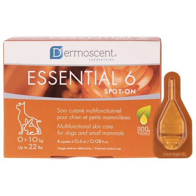 Dermoscent Essential 6® Spot-on för hundar & små däggdjur 0-10 kg 4 x 0,6 ml product image