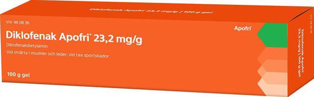 Diklofenak Apofri Gel 23,2 mg/g Diklofenak, 100 gram product image