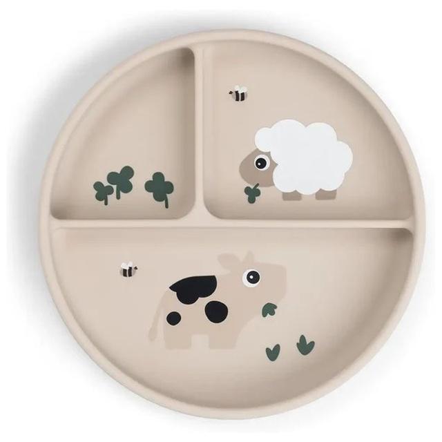 Done by Deer Stick&Stay Compartment Plate Tiny Farm Sand product image