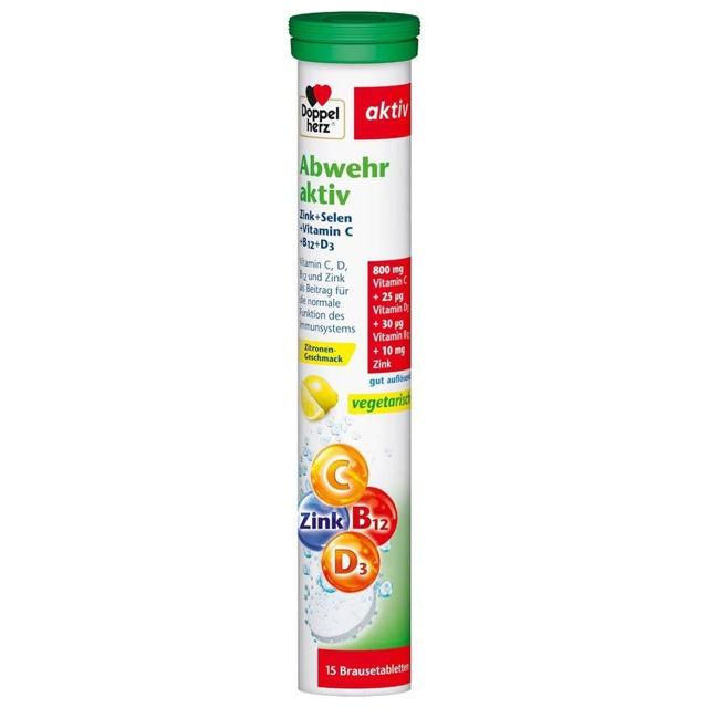 Doppelherz Abwehr aktiv Brausetabletten, 15 St Brausetabletten product image