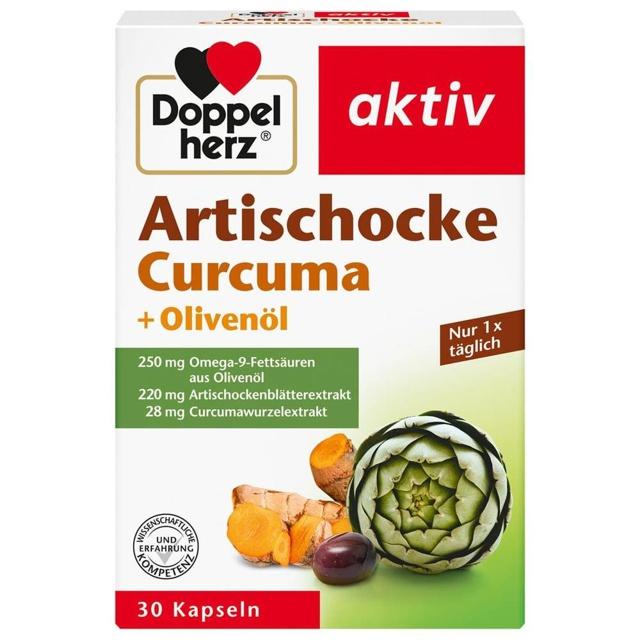 DOPPELHERZ Artischocke Curcuma+Olivenöl Kapseln product image