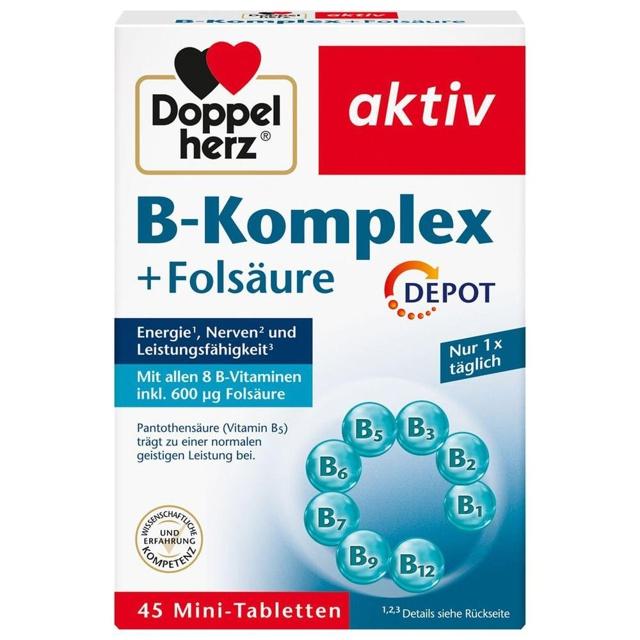 DOPPELHERZ B-Komplex+Folsäure Tabletten product image