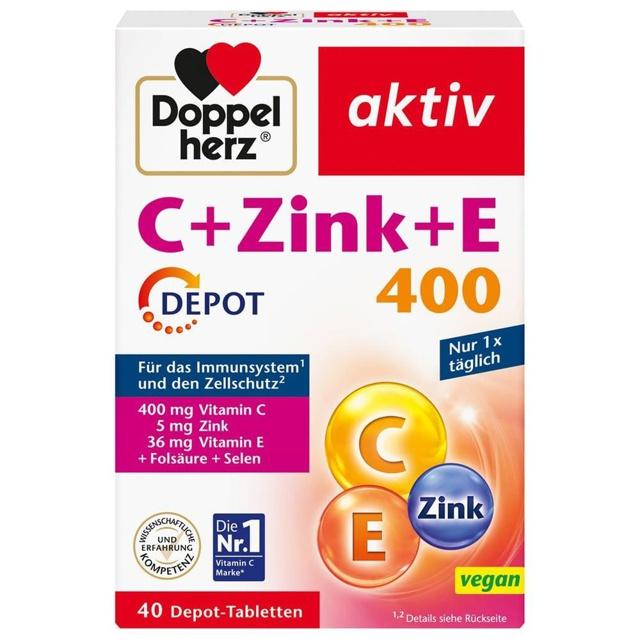DOPPELHERZ C+Zink+E Depot Tabletten product image