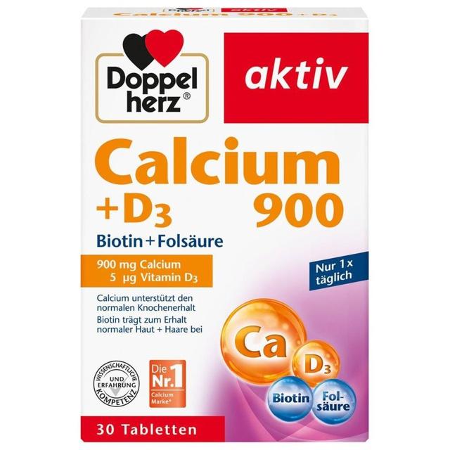 DOPPELHERZ Calcium 900+D3 Tabletten product image