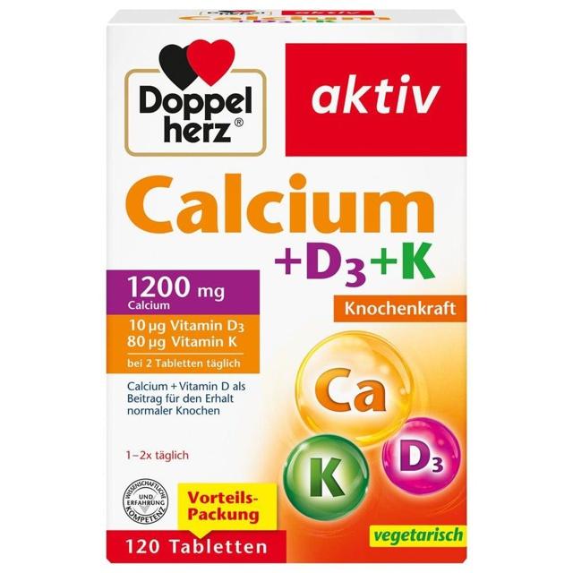 DOPPELHERZ Calcium+D3+K Tabletten product image