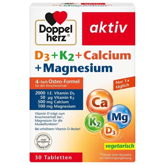 DOPPELHERZ D3+K2+Calcium+Magnesium Tabletten product image