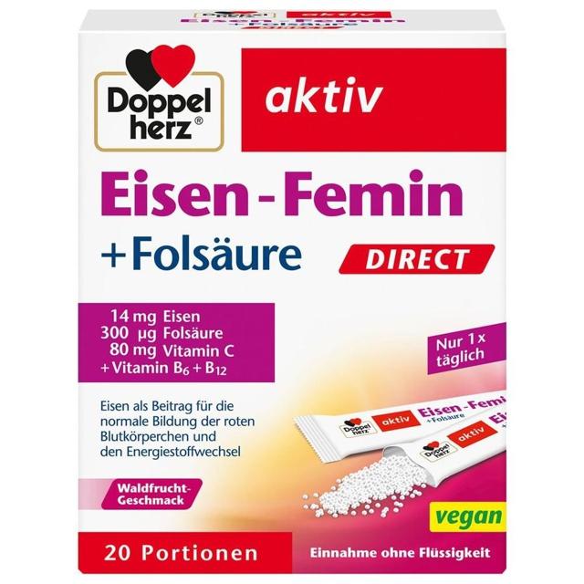 Doppelherz Eisen-Femin direct Pellets, 20 St Pellets product image