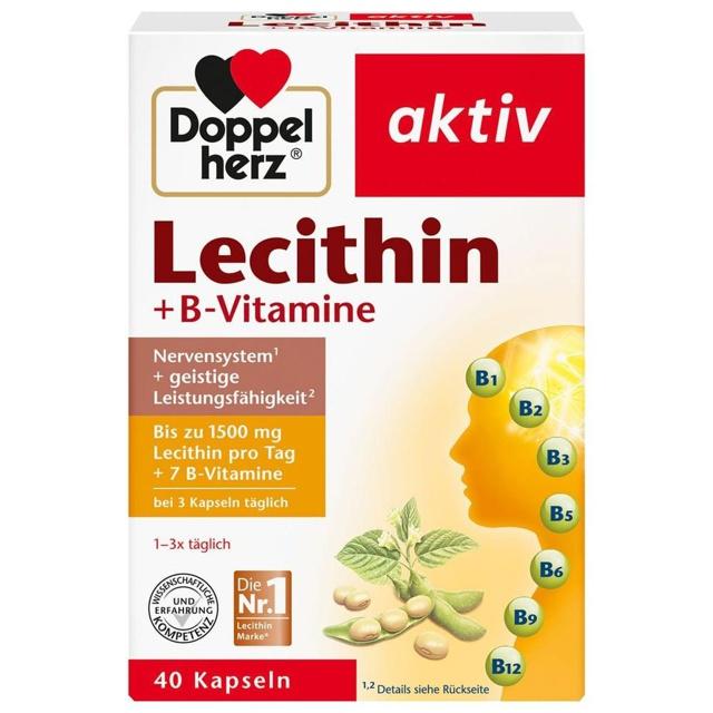 Doppelherz Lecithin+B-Vitamine Kapseln, 40 St Kapseln product image