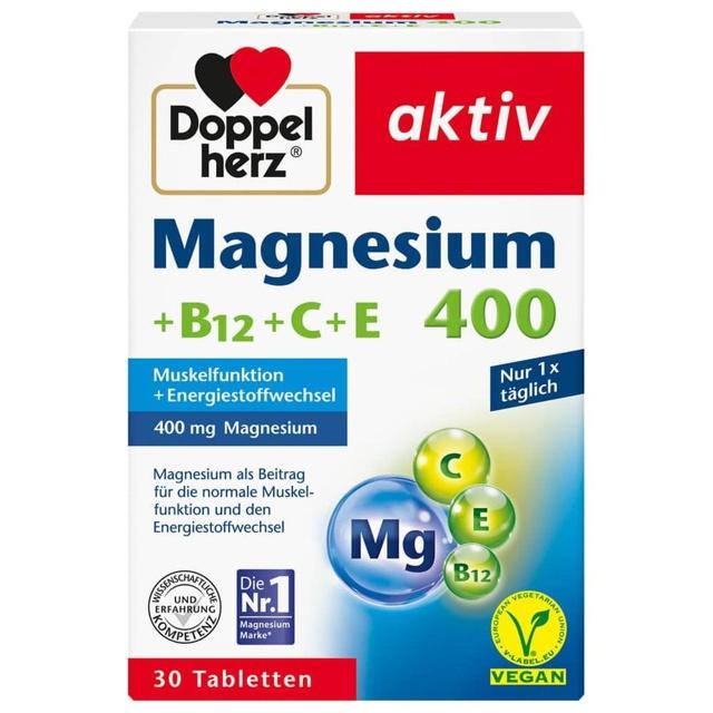 DOPPELHERZ Magnesium 400+B12+C+E Tabletten product image