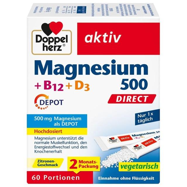 DOPPELHERZ Magnesium 500+B12+D3 Depot DIRECT Pell. product image