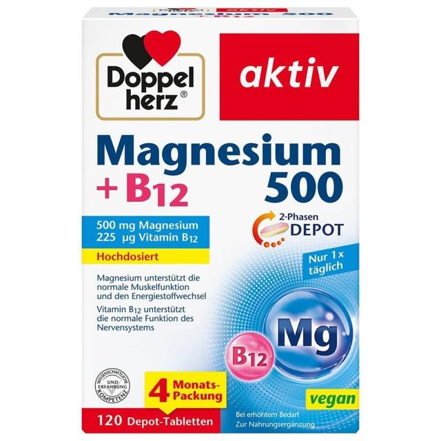 DOPPELHERZ Magnesium 500+B12 2-Phasen Depot Tabl. product image
