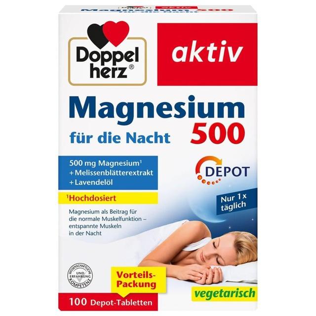 DOPPELHERZ Magnesium 500 für die Nacht Tabletten product image