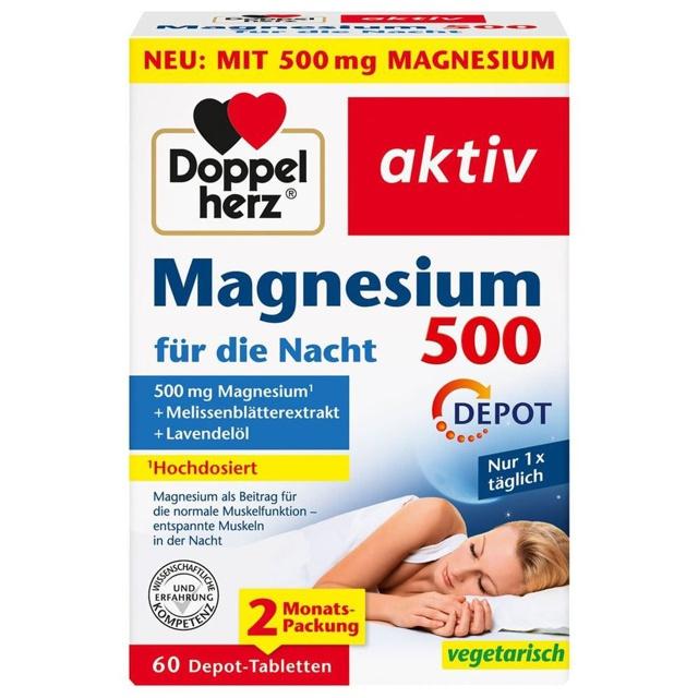 DOPPELHERZ Magnesium 500 für die Nacht Tabletten product image