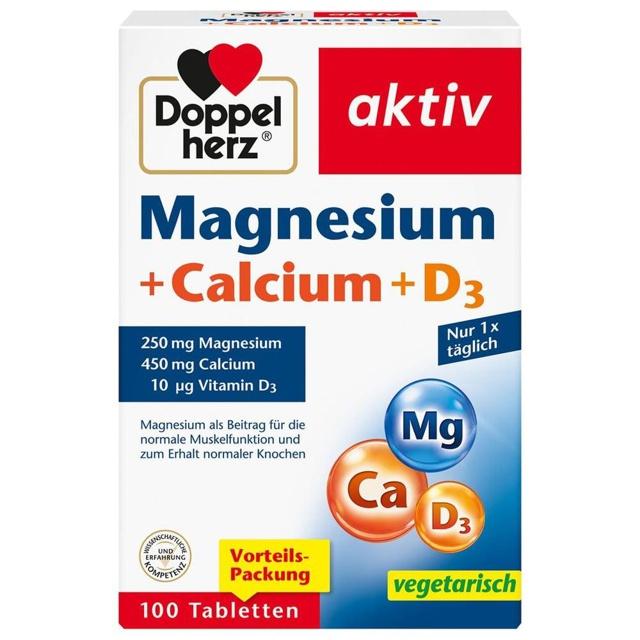 DOPPELHERZ Magnesium+Calcium+D3 Tabletten product image