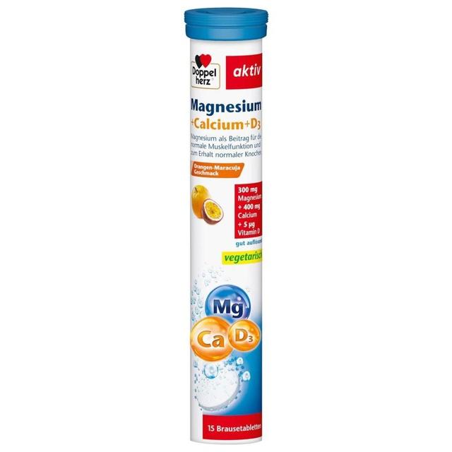 DOPPELHERZ Magnesium+Calcium+D3 Brausetabletten product image