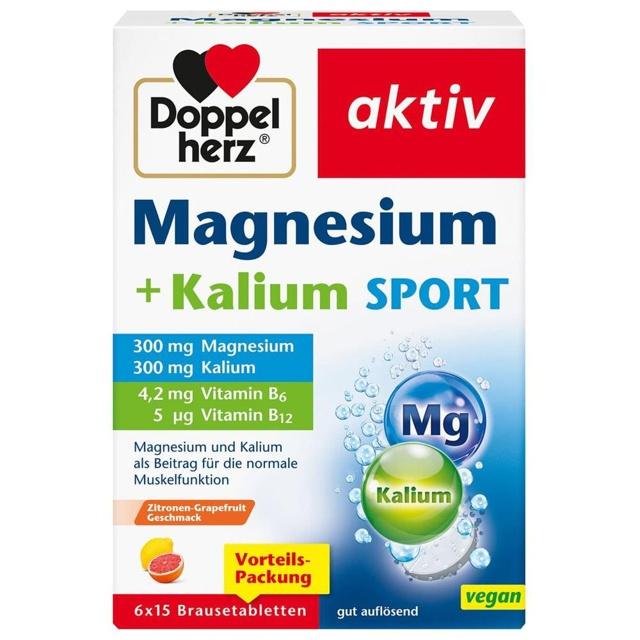DOPPELHERZ Magnesium+Kalium Sport Brausetabletten product image