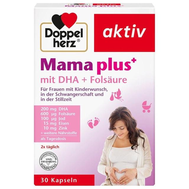 Doppelherz Mama plus mit DHA + Folsäure Kapseln, 30 St Kapseln product image