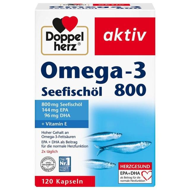 DOPPELHERZ Omega-3 Seefischöl 800 aktiv Kapseln product image