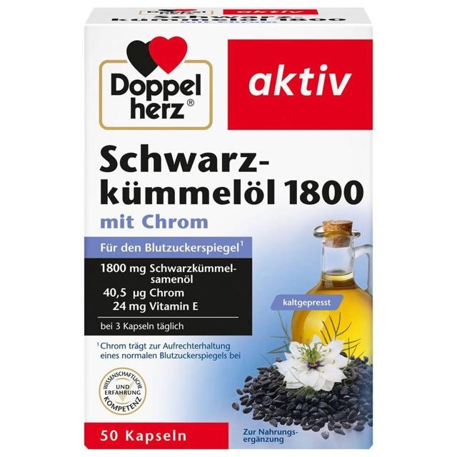 DOPPELHERZ Schwarzkümmelöl 1800 Kapseln product image