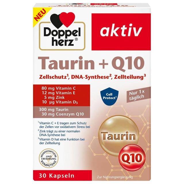 Doppelherz Taurin + Q10 Kapseln, 30 St Kapseln product image