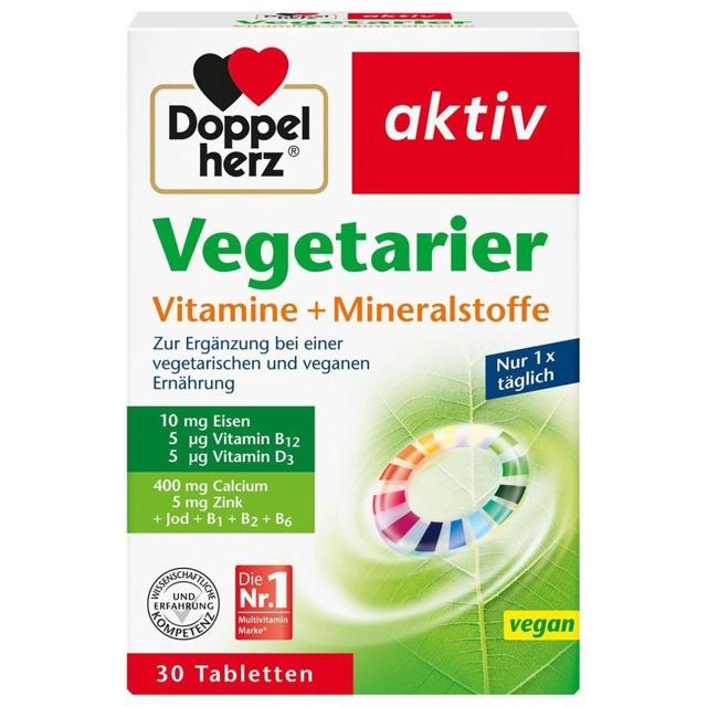 DOPPELHERZ Vegetarier Vitamine+Mineralstoffe aktiv product image