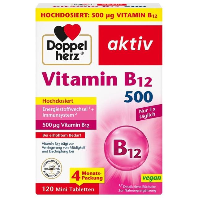 DOPPELHERZ Vitamin B12 500 Tabletten product image