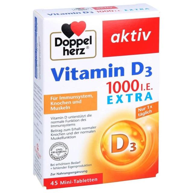 Doppelherz Vitamin D 1.000 I.E. extra Tabletten, 45 St Tabletten product image