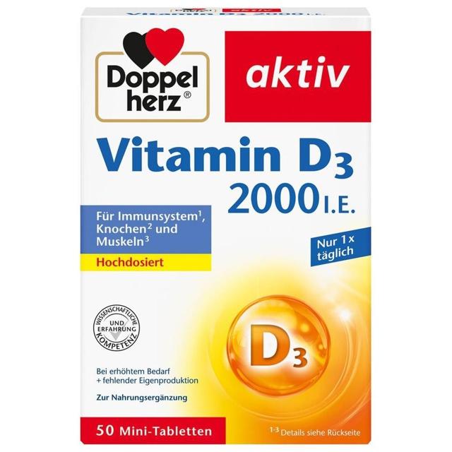 DOPPELHERZ Vitamin D3 2000 I.E. Tabletten product image