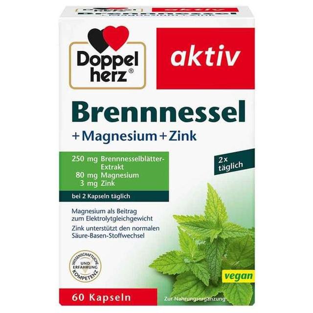 DOPPELHERZ Brennnessel+Magnesium+Zink Kapseln product image