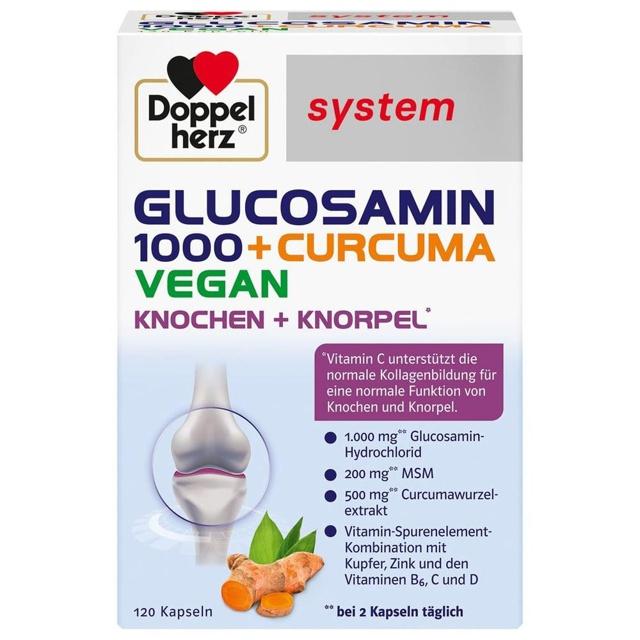 DOPPELHERZ Glucosamin 1000+Curcuma vegan syst.Kps. product image