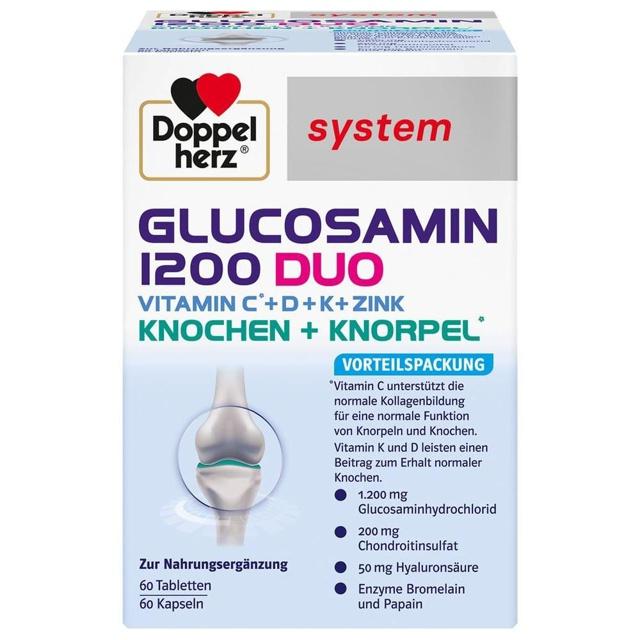 DOPPELHERZ Glucosamin 1200 Duo system Kombipackung product image