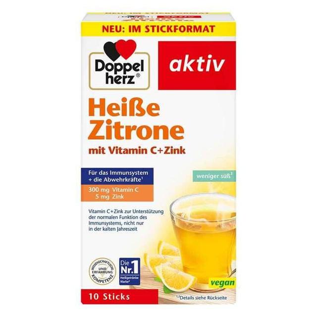 Doppelherz Heiße Zitrone Vitamin C+Zink Granulat, 10 St Granulat product image