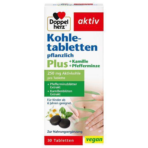 Doppelherz Kohletabletten + Kamille + Pfefferminze, 30 St Tabletten product image