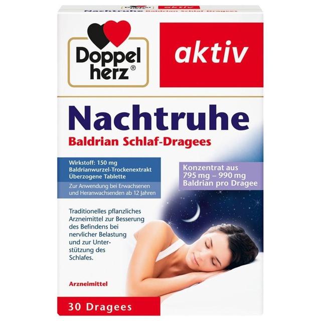 DOPPELHERZ Nachtruhe Baldrian Schlaf-Dragees product image