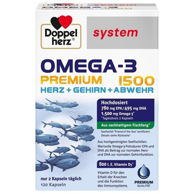 DOPPELHERZ Omega-3 Premium 1500 system Kapseln product image