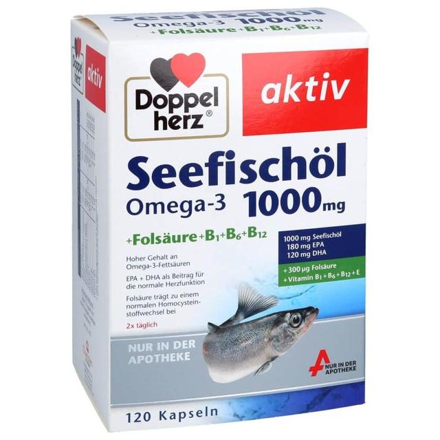 DOPPELHERZ Seefischöl Omega-3 1.000 mg+Fols.Kaps. product image