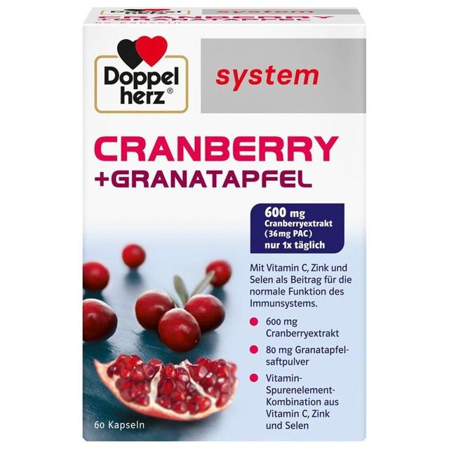 DOPPELHERZ Cranberry+Granatapfel system Kapseln product image