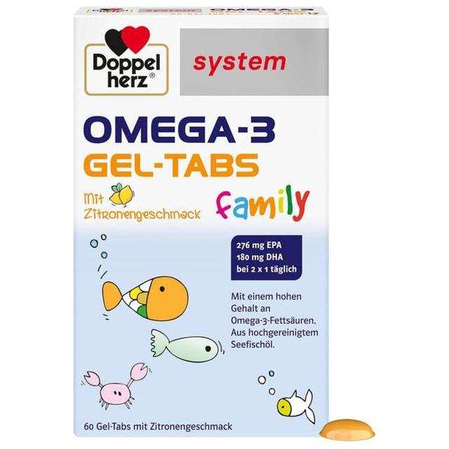 DOPPELHERZ Omega-3 Gel-Tabs family system product image