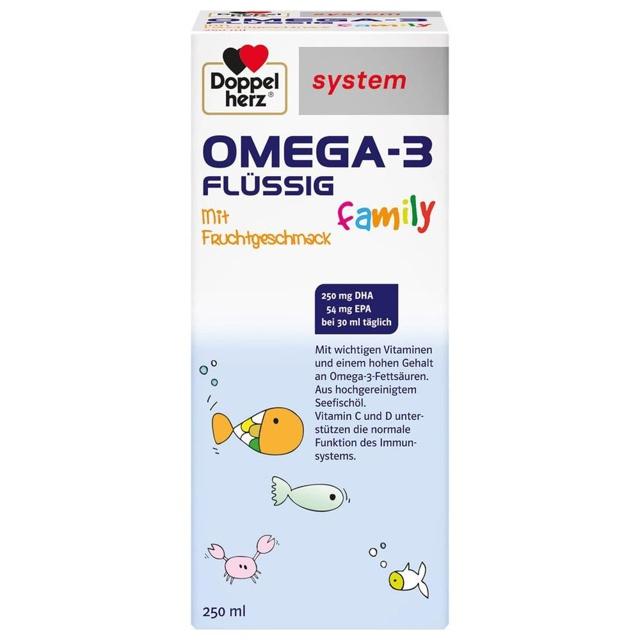 DOPPELHERZ Omega-3 flüssig family system product image