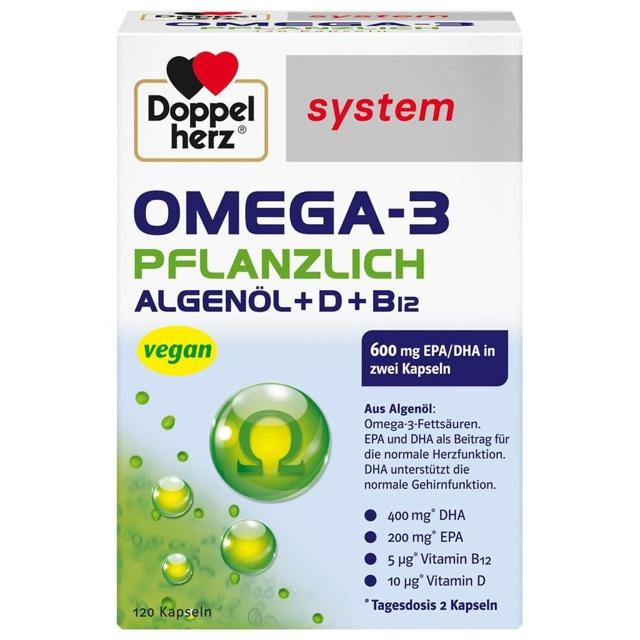 DOPPELHERZ Omega-3 pflanzlich system Kapseln product image