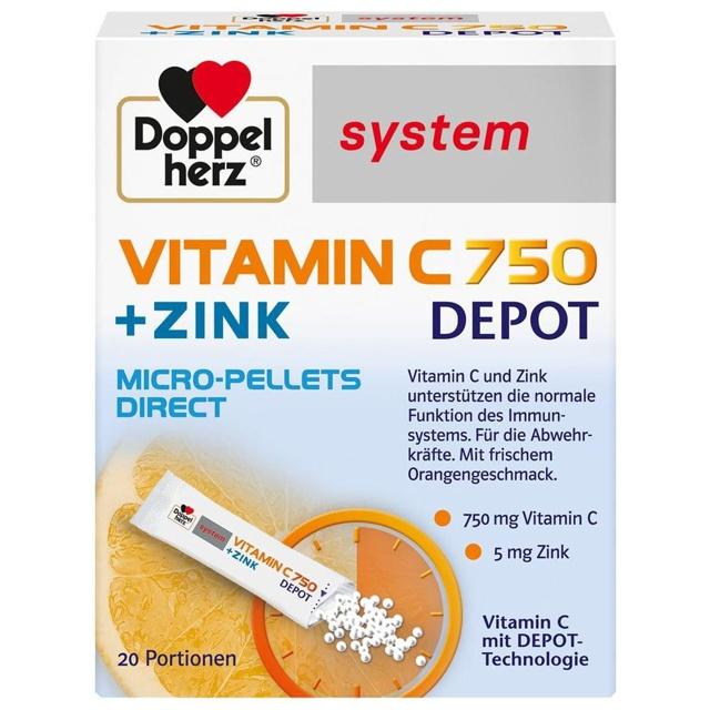 DOPPELHERZ Vitamin C 750 Depot system Pellets product image