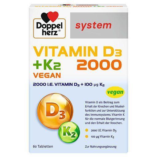 DOPPELHERZ Vitamin D3 2000+K2 system Tabletten product image
