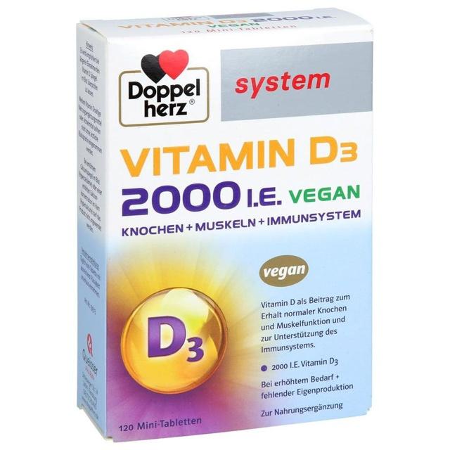 Doppelherz system VITAMIN D3 2000 I.E. VEGAN 120 St Tabletten product image