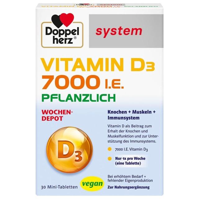 DOPPELHERZ Vitamin D3 7000 I.E. pflanzlich sys.TAB product image