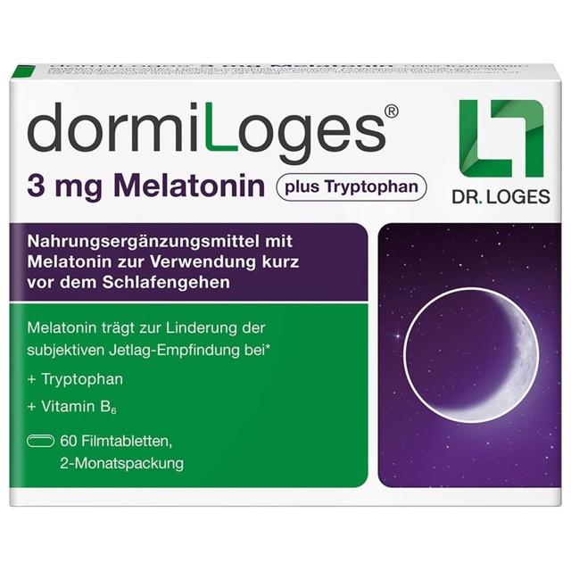 DORMILOGES 3 mg Melatonin plus Tryptophan Filmtab. product image