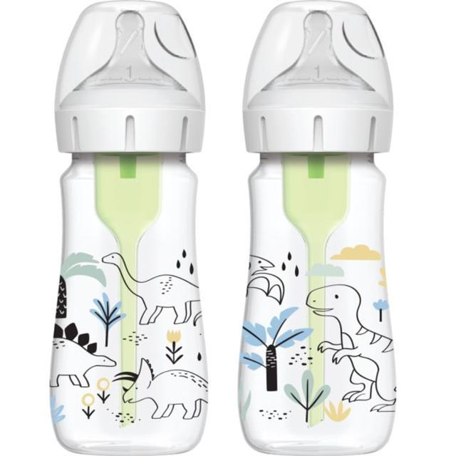 Dr Brown WideNeck Options+ nappflaska Dino Designs 270 ml 2-pack product image