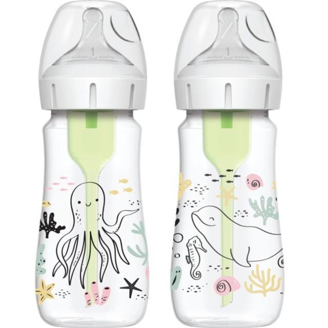 Dr Brown WideNeck Options+ nappflaska Ocean Designs 270 ml 2-pack product image