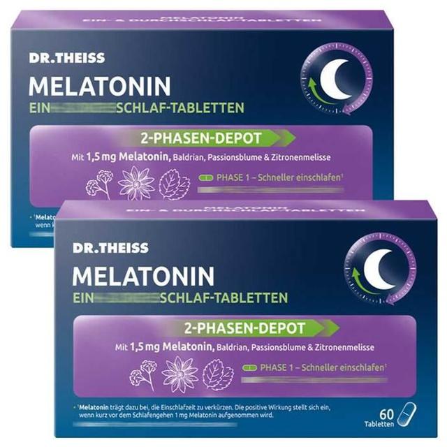 Dr. Theiss Melatonin Ein- & Durchschlaf-Tabletten, 2x60 St Tabletten product image