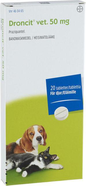 Droncit vet., tablett 50 mg, 20 st product image