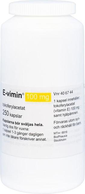 E-vimin, kapsel, mjuk 100 mg 250 st product image